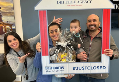 Family at a home closing